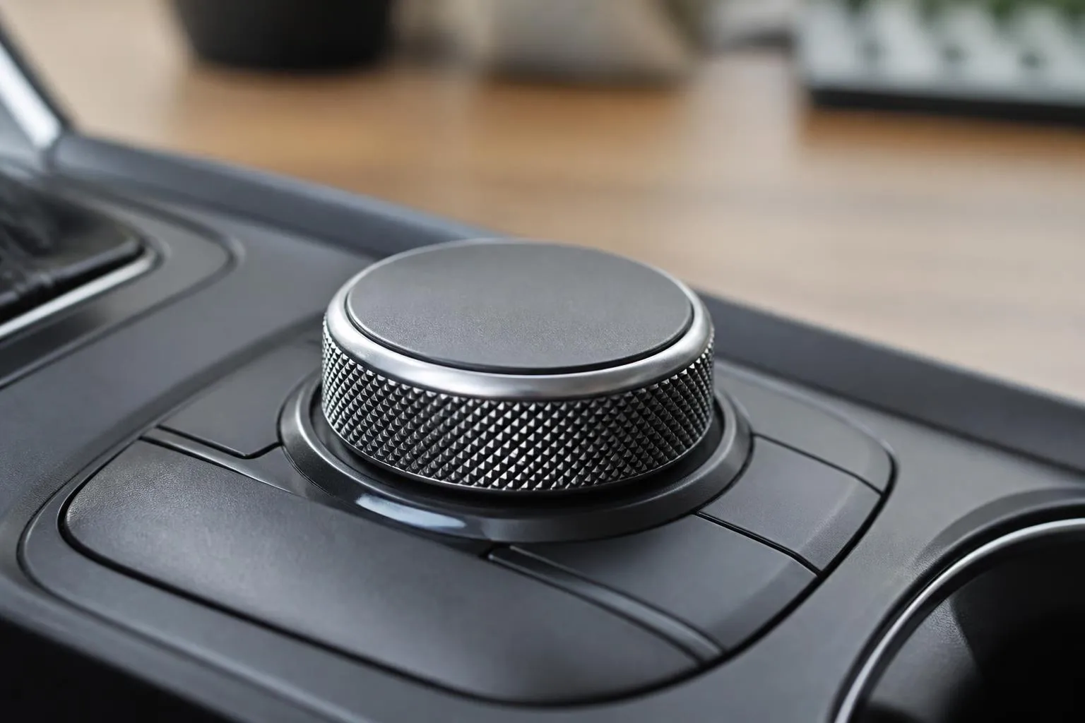 Molette de commande sur une console centrale