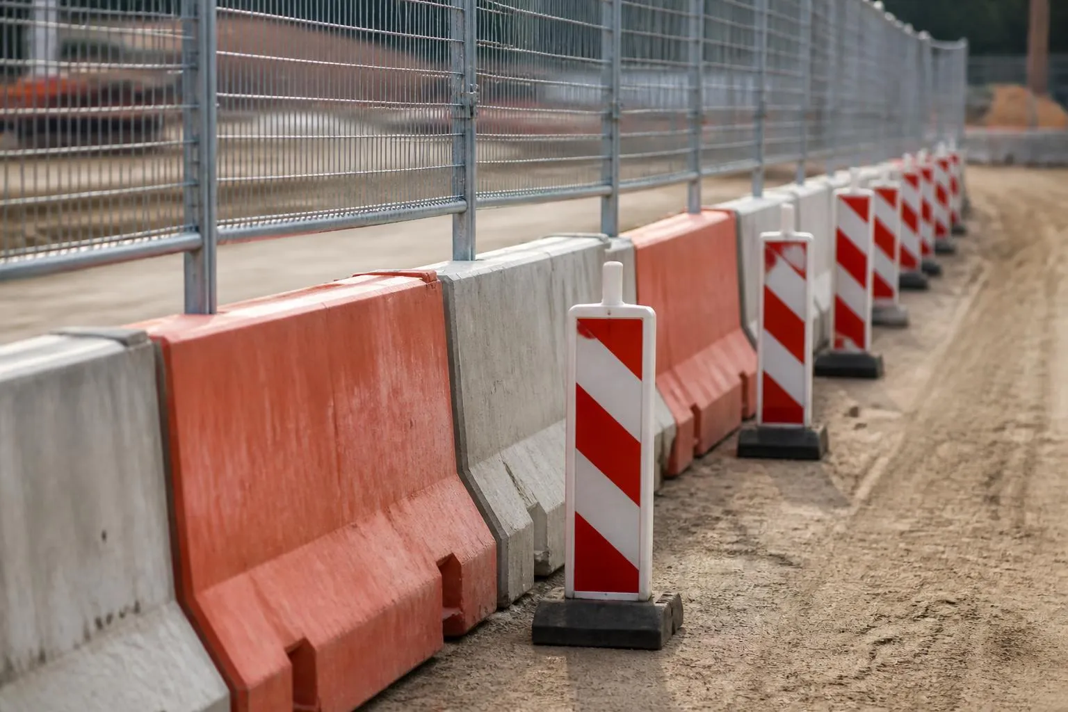 Plots et barrieres autour d une piste